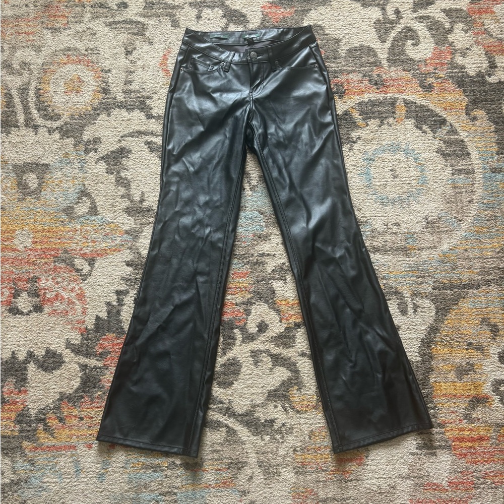 Faux leather pants